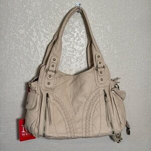 Montana West Beige Shoulder Bag